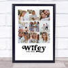 Photo Collage Wedding 8-Photo Personalised Gift For Wifey Print Or Canvas