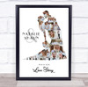 Photo Collage Wedding Personalised Gift 18-Photo Couple Print Or Canvas