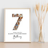 Photo Collage 10-Photo 7th Birthday Personalised Gift Print Or Canvas