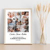 Photo Collage Christening Personalised Gift 9-Photo Print Or Canvas