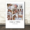 Photo Collage Wedding Personalised Gift 9-Photo Print Or Canvas