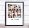 Photo Collage Wedding Personalised Gift 9-Photo Print Or Canvas