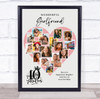Photo Collage 40th Birthday Gift For Girlfriend 16-Photo Pink Print Or Canvas Photo Collage 40th Birthday Gift For Girlfriend 16-Photo Pink Print Or Canvas