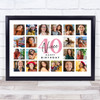 Photo Collage 40th Birthday Gift For Niece 20-Photo Landscape Print Or Canvas