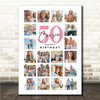Photo Collage 50th Birthday Gift For Cousin 20-Photo Portrait Print Or Canvas