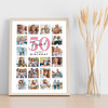 Photo Collage 50th Birthday Gift For Friend 20-Photo Portrait Print Or Canvas