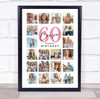 Photo Collage 60th Birthday Gift For Cousin 20-Photo Portrait Print Or Canvas