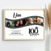 Photo Collage 100th Birthday Gift For Nan 4-Photo Camera Film Print Or Canvas