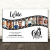 Photo Collage 60th Birthday Gift For Wife 4-Photo Camera Film Print Or Canvas