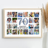 Photo Collage 70th Birthday Gift For Daddy 20-Photo Landscape Print Or Canvas