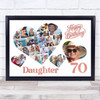Photo Collage 70th Birthday Gift For Daughter 20-Photo Hearts Print Or Canvas Photo Collage 70th Birthday Gift For Daughter 20-Photo Hearts Print Or Canvas