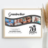 Photo Collage 70th Birthday Gift For Grandmother 4-Photo Film Print Or Canvas