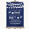 Navy Blue Watercolour Lights Photo Prop Guestbook Personalised Wedding Sign
