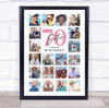 Photo Collage 70th Birthday Gift For Sister 20-Photo Portrait Print Or Canvas