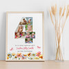 Photo Collage 7-Photo 4th Birthday Gift For Kids Girls Floral Print Or Canvas