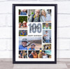 Photo Collage 100th Birthday Custom Gift For Brother 10-Photo Print Or Canvas