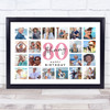 Photo Collage 80th Birthday Gift For Mummy 20-Photo Landscape Print Or Canvas
