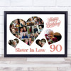 Photo Collage 90th Birthday Gift For Sister-In-Law 20-Photo s Print Or Canvas