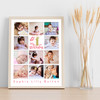 Photo Collage 11-Photo 1st Birthday Custom Gift For Baby Girl Print Or Canvas