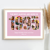 Photo Collage Pink Birthday Gift For Aunty 22-Photo Year 1995 Print Or Canvas