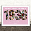 Photo Collage Pink Birthday Gift For Aunty 25-Photo Year 1936 Print Or Canvas