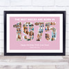 Photo Collage Pink Birthday Gift For Niece 22-Photo Year 1975 Print Or Canvas