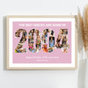 Photo Collage Pink Birthday Gift For Niece 35-Photo Year 2004 Print Or Canvas