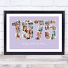 Photo Collage Purple Birthday Gift For Her 21-Photo Year 1975 Print Or Canvas