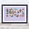 Photo Collage Purple Birthday Gift For Her 23-Photo Year 1955 Print Or Canvas