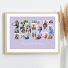 Photo Collage Purple Birthday Gift For Her 23-Photo Year 1955 Print Or Canvas