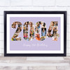 Photo Collage Purple Birthday Gift For Her 35-Photo Year 2004 Print Or Canvas