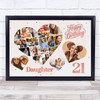 Photo Collage 21st Birthday Gift For Daughter 20-Photo Hearts Print Or Canvas Photo Collage 21st Birthday Gift For Daughter 20-Photo Hearts Print Or Canvas