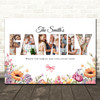 Photo Collage 6-Photo Custom Gift For Family Floral Butterfly Print Or Canvas