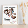 Photo Collage Wedding Anniversary Custom Gift 19-Photo Floral Print Or Canvas