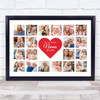 Photo Collage Gift For Nanna Mother's Day 20-Photo Red Heart Print Or Canvas