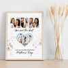 Photo Collage Mother's Day Gift For Mum 4-Photo Heart Floral Print Or Canvas