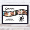 Photo Collage 30th Birthday Gift For Girlfriend 4-Photo Film Print Or Canvas Photo Collage 30th Birthday Gift For Girlfriend 4-Photo Film Print Or Canvas