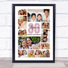 Photo Collage 30th Birthday Custom Gift For Stepmum 10-Photo Print Or Canvas