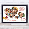 Photo Collage 40th Birthday Gift For Fiancée 20-Photo Hearts Print Or Canvas Photo Collage 40th Birthday Gift For Fiancée 20-Photo Hearts Print Or Canvas