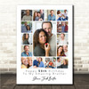 Photo Collage 50th Birthday Custom Gift For Brother 15-Photo Print Or Canvas