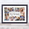 Photo Collage 50th Birthday Gift For Brother-In-Law 22-Photo Print Or Canvas
