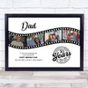 Photo Collage 50th Birthday Gift For Dad 4-Photo Camera Film Print Or Canvas