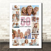 Photo Collage 50th Birthday Custom Gift For Fiancée 10-Photo Print Or Canvas