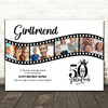 Photo Collage 50th Birthday Gift For Girlfriend 4-Photo Film Print Or Canvas
