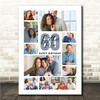 Photo Collage 60th Birthday Gift For Brother-In-Law 10-Photo Print Or Canvas