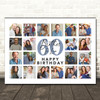 Photo Collage 60th Birthday Gift For Brother-In-Law 20-Photo Print Or Canvas Photo Collage 60th Birthday Gift For Brother-In-Law 20-Photo Print Or Canvas