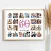 Photo Collage 60th Birthday Custom Gift For Fiancée 20-Photo Print Or Canvas