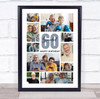 Photo Collage 60th Birthday Custom Gift For Grandad 10-Photo Print Or Canvas