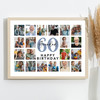 Photo Collage 60th Birthday Custom Gift For Grandad 20-Photo Print Or Canvas