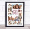Photo Collage 60th Birthday Custom Gift For Grandma 10-Photo Print Or Canvas
